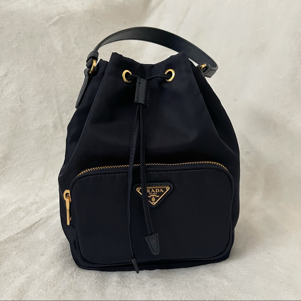 Prada Duet bag in nylon and gold hardware